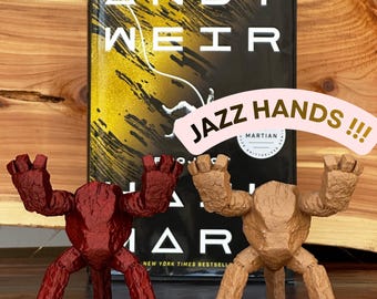 Rocky the Alien Bookshelf Decor - Cute Rocky Based Lifeform Figure - 3D Printed Decor - Project Hail Mary desk buddy
