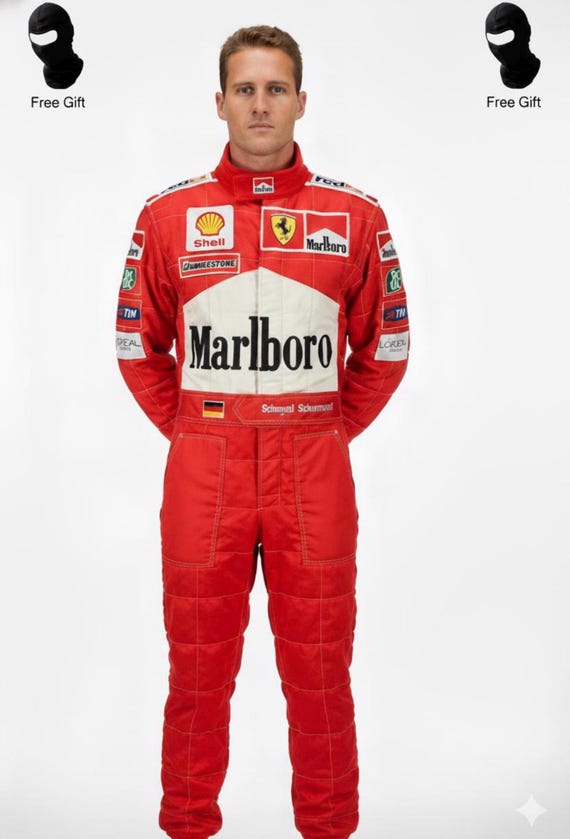 Michael Schumacher, go Kart Racing Suit CIK FIA Level 2 , F1 Racing Suit for Men, Women & Kids with Free gift Balaclava