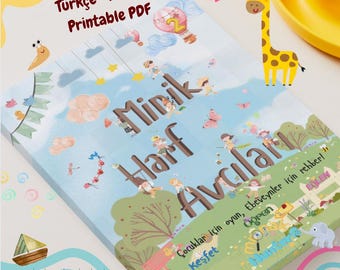 Türkisches Alphabet Buch für Kleinkinder, druckbare Vorschulaktivitäten, Homeschool Ressourcen