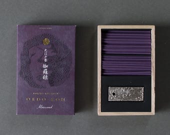 Incenso Nippon Kodo Oedo-koh Kyara-hime | Profumo di Aloe Vera | 60 bastoncini con porta incenso | Prodotto in Giappone