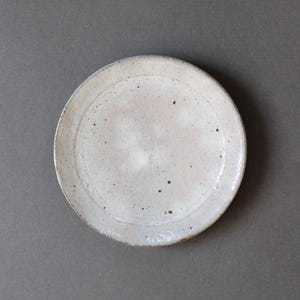 Handmade Kohiki Small Plate by Hyoyama | Japanese Ceramic Dessert Plate | Artisan Pottery Dish | Wabi Sabi Tableware | Made in Japan