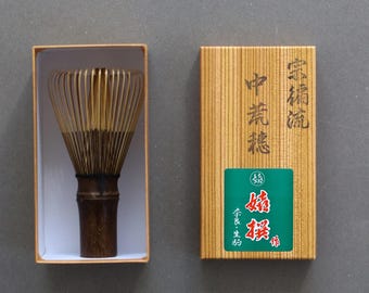 Japanese Matcha Whisk Chasen Sohenryu Style Koicha Whisk Medium Rough Tip, Traditional Tea Ceremony Tool, Handmade Bamboo Chasen Japan