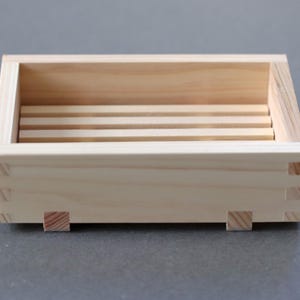 Japanese Hinoki Cypress Soap Dish Wooden Soap Holder Minimal Bathroom Decor Made in Japan