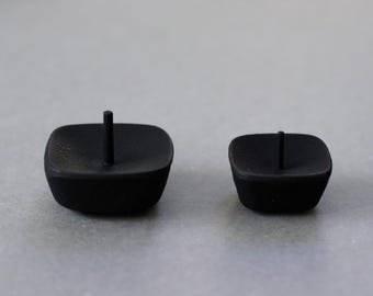 Japanese Cast Iron Candle Holder | Nambu Ironware | Minimal Black Candlestick | Made in Japan | Tea Ceremony Decor