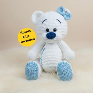 Adorable Crochet Teddy Bear Pattern PDF, Amigurumi Stuffed animals, soft plush toy, plushies pattern