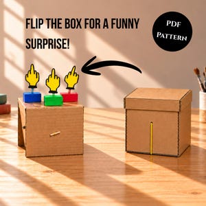 DIY-Überraschungsbox-Bastelvorlage aus Pappe – Pop-up-Überraschungsbox für Erwachsene – Sofortiger digitaler Download
