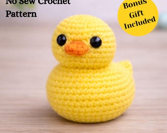 No sew crochet duck pattern PDF | crochet no-sew amigurumi plushie | Soft plushies toy | gift