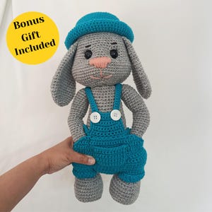 Crochet Bunny Pattern PDF, amigurumi plushie bunny Doll, animal plush toy, rabbit home decor image 4