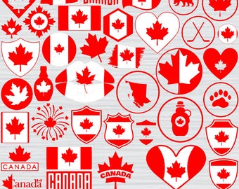 Canada Flag Heart SVG, Canadian Day Clipart, T-Shirt Design PNG