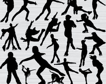 Figure Skating Svg Bundle, Figure Skating Png Bundle, Figure Skate Svg, Ice Dancing Svg, Figure Skating Clipart, Figure Skating Cut Files