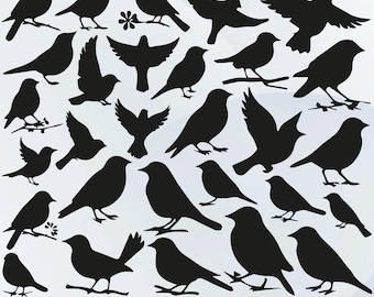 Birds Svg Bundle, Birds Png Bundle, Birds Clipart, Birds Cut Files For Circut, Birds Silhouette, Flying Birds Svg, Birds Vector, Birds Png