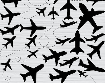 Airplane SVG Bundle, Airplane Png Bundle, Airplane Path Svg, Airplane Heart Svg, Airplane Svg Cut Files For Circut, Travel Svg, Travel Png
