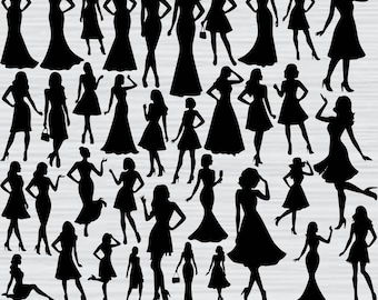 Fashion Woman SVG Bundle, Modern Girl Svg, Fashion Models Svg, Fashion Models Silhouette, Woman Silhouette, Fashion Lady Svg, Girl Svg,Png