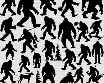 Bigfoot SVG Bundle, Bigfoot PNG Bundle, Sasquatch Clipart, Bigfoot Cut Files for Cricut, Bigfoot Clipart, Bigfoot Silhouette, Sasquatch Png