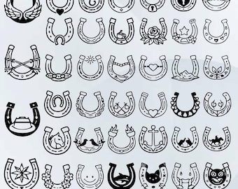 Horse Shoe Svg Bundle, Horse Shoe Png Bundle, Horseshoe Svg, Horse Shoe Clipart, Horse Shoe SVG Cut Files for Cricut, Horse Shoe Silhouette