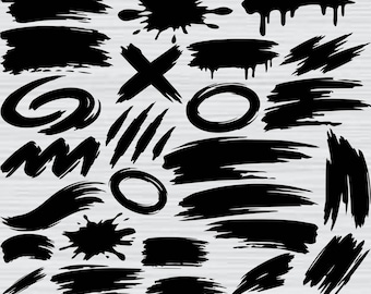 Paint Brush Stroke Svg Bundle, Brush Stroke Clipart, Paint Splatter Svg, Brush Stroke Silhouette, Brush Strokes Svg Cut Files For Cricut