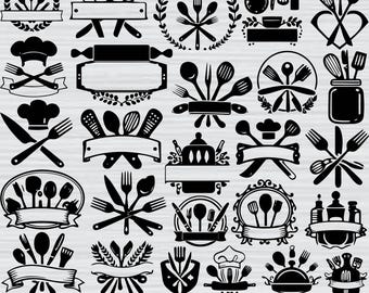 Kitchen Monogram Svg Bundle, Kitchen Monogram Clipart, Kitchen Monograms Cut Files For Cricut, Kitchen Monograms Silhouette, Kitchen Svg,Png