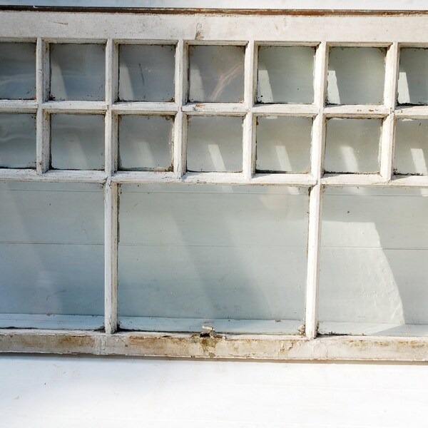 VIntage Glass WIndow Frame with Multiple Panes