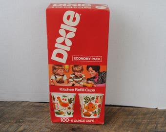 Vintage Dixie Cups 1976 Kitchen Refill 100 5 Ounce