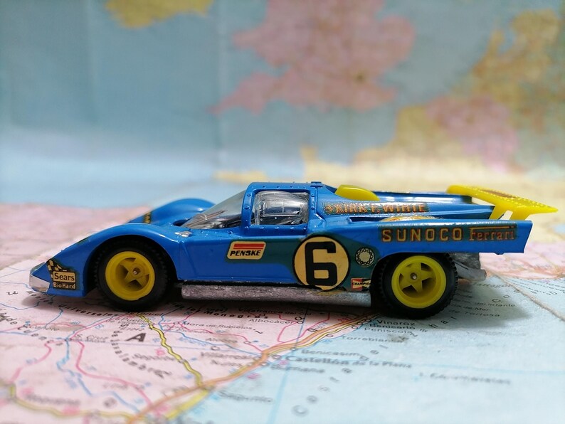 FERRARI 512 M Le Mans 1971 Sunoco Racing Team Vintage Diecast 1 43 ferrari-512-m-le-mans-1971-sunoco-racing-team-vintage-diecast-1-43