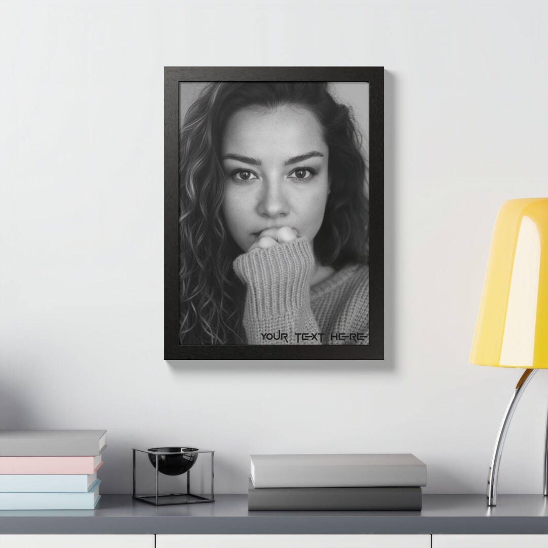 Personalized Photo Poster With Custom Text – Framed Wall Art Keepsake ...