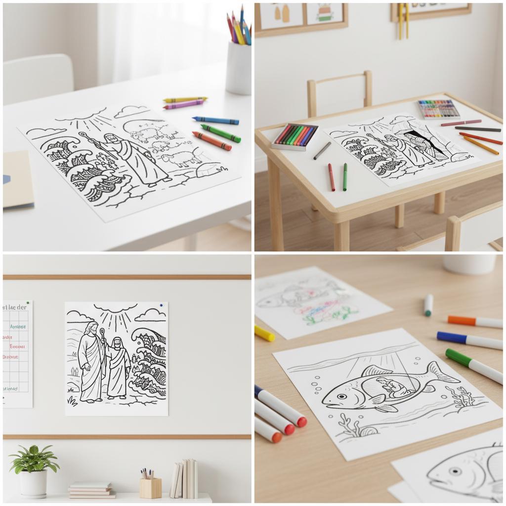 Bible Coloring Pages for Kids | Christian Printable Activity Set - Etsy