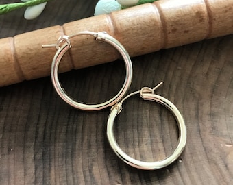 Gold Hoop Earrings, 14k Gold Filled Hoop Earrings, Everyday Gold Hoops