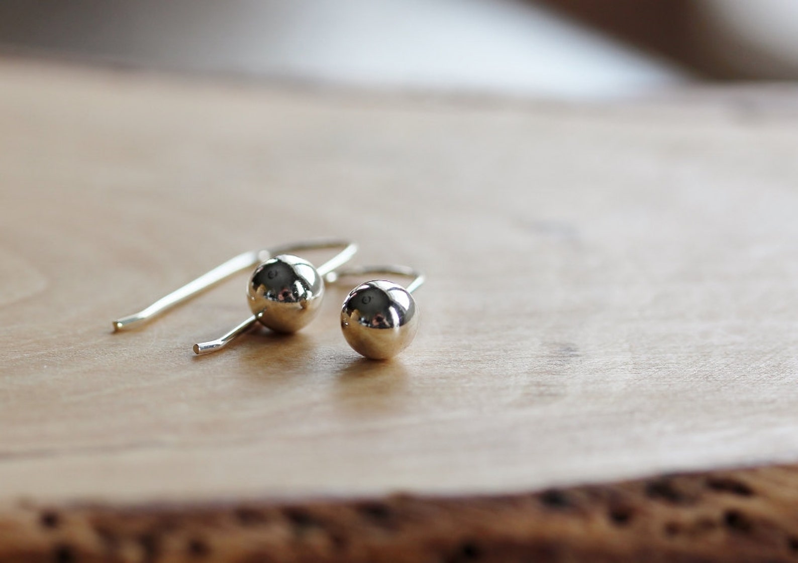 Sterling Silver Ball Dangle Earrings Abundance Dangle Etsy