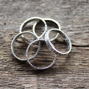 Stacking Rings Personalized Personalized Sterling Silver Ring - Etsy