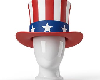 Uncle Sam Top Hat, Patriotic Party Hat, American Themed Costume Hat, USA Celebration Hat, Patriotic Costume Accessory