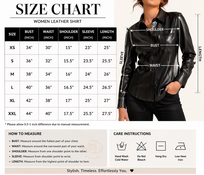 Women’s Black Leather Shirt Jacket – Real Leather Shacket, Button Up Overshirt for Fall Winter image 5