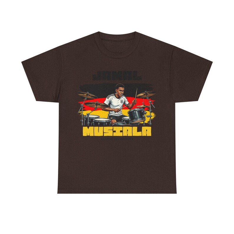 ジャマル・ムシアラ グラフィックTシャツ ドイツ、フットボールドラマーTシャツ、ドイツエンジニアリングシャツ、サッカーファンギフト ユニセックス オーバーサイズ ストリートウェア 画像 13