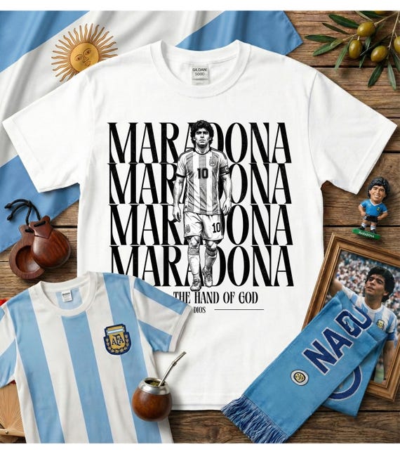 Diego Maradona Graphic T-shirt, Argentina Legend, Hand of God