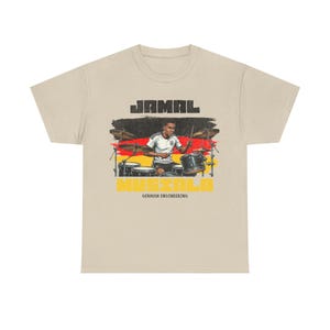 ジャマル・ムシアラ グラフィックTシャツ ドイツ、フットボールドラマーTシャツ、ドイツエンジニアリングシャツ、サッカーファンギフト ユニセックス オーバーサイズ ストリートウェア 画像 10