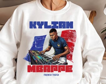 Sudadera con el toque francés de Kylian Mbappé, sudadera con la bandera de Francia para aficionados al fútbol.