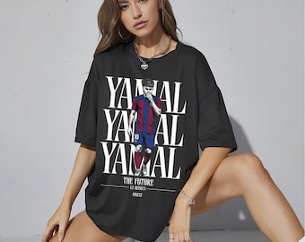 Lamine Yamal Graphic T-Shirt, Barcelona Football Star Tee, La Masia Future Print