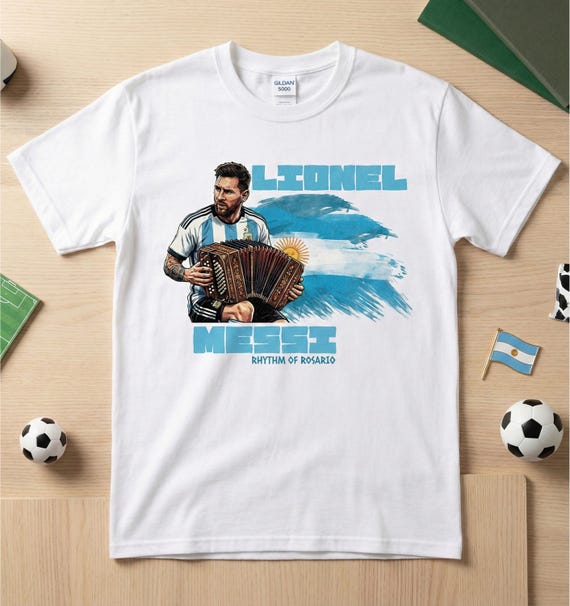 Lionel Messi Graphic T-shirt, Rhythm of Rosario, Argentina Soccer