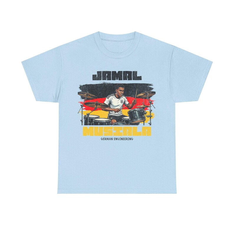 ジャマル・ムシアラ グラフィックTシャツ ドイツ、フットボールドラマーTシャツ、ドイツエンジニアリングシャツ、サッカーファンギフト ユニセックス オーバーサイズ ストリートウェア 画像 15