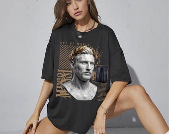 Lionel Messi grafische T-shirt zwart oversized voetbalshirt Argentinië legende streetwear voetbal fanshirt vintage stijl uniseks cadeau