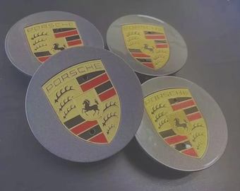 Pack of 4 Porsche Grey Wheel Cap 76mm