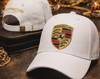 Porsche White Adjustable Baseball Cap – Unisex Hat