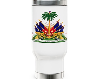 Edelstahl-Reisebecher mit Henkel, 414 ml