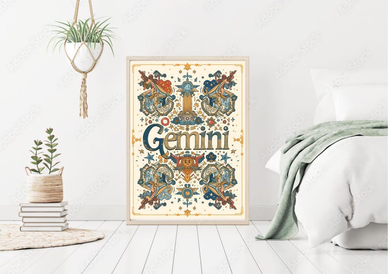 Gemini Zodiac Poster - Etsy