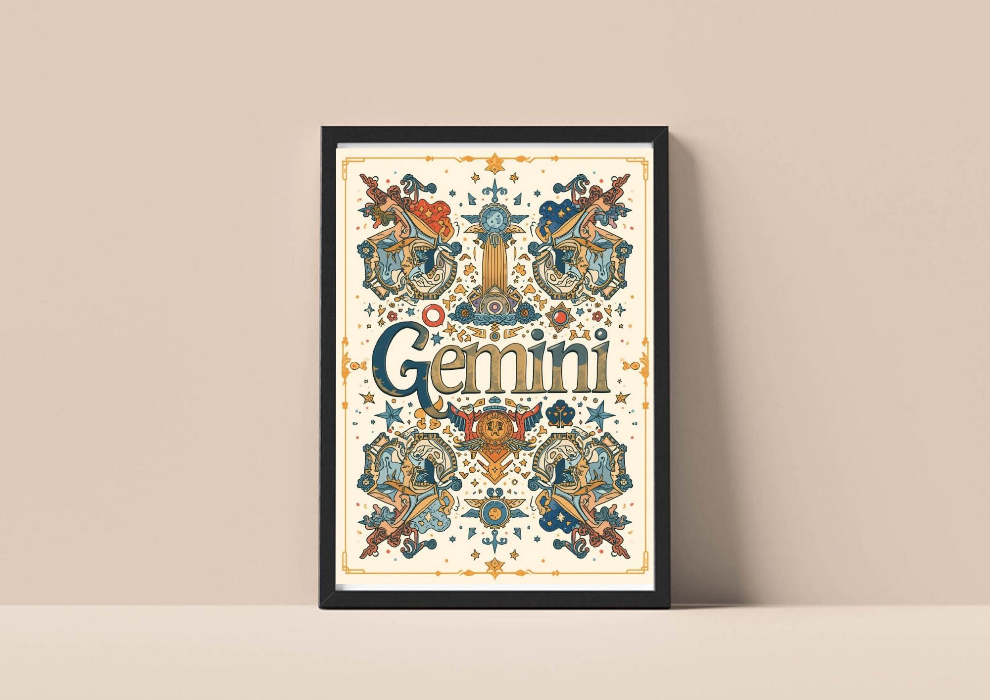 Gemini Zodiac Poster - Etsy