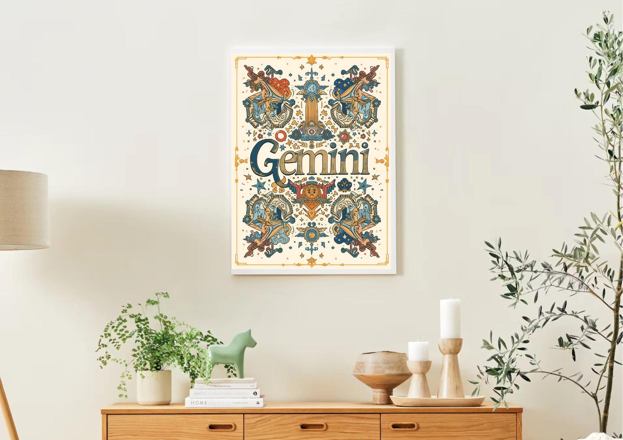 Gemini Zodiac Poster - Etsy