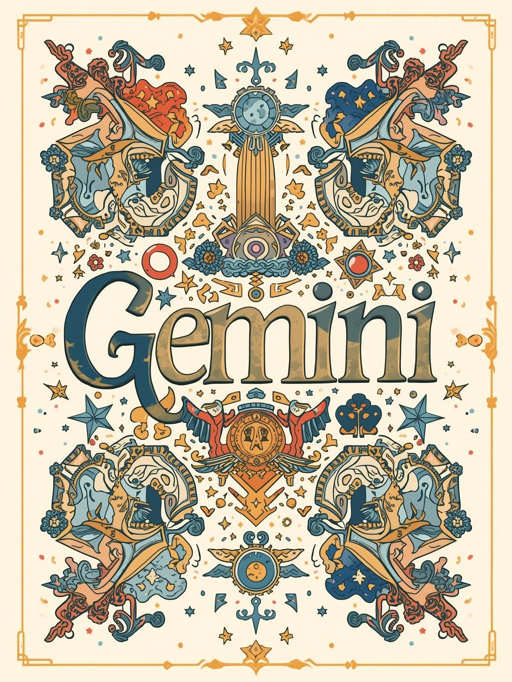 Gemini Zodiac Poster - Etsy