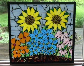 Custom Designed Stained Glass Applique Window Art
