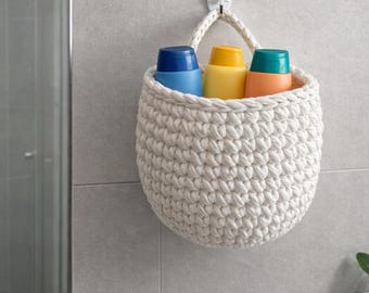 Handmade Wall Hanging Basket, Woven Storage Organizer For Farmhouse Kitchen And Cozy Home Interiors