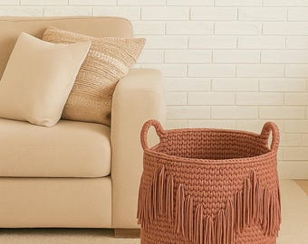 Bolsa de lavandería y cesta de almacenamiento, cesta para mantas, caja de almacenamiento de ganchillo, organizador de juguetes, almacenamiento para la habitación de los niños, decoración de la sala de juegos, cesta bonita