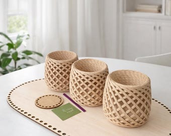 Gehaakte mandset voor volwassenen, dik garen DIY-knutselset, breimand verschoonmand project, woondecoratie handgemaakte kit, cadeau voor moeder